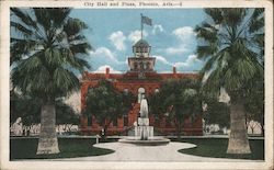 City Hall and Plaza Postcard