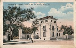 Entrance to "Viscaya," Home of Mr. Jas. Deering Postcard