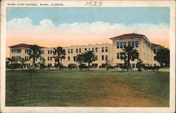 Miami High School Florida Postcard Postcard Postcard