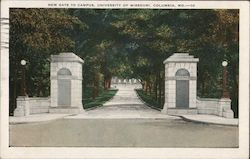 New Gate to Campus, University of Missouri Postcard