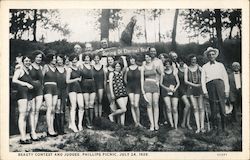 Spring of Eternal Youth Beauty Contest and Judges Phillips Picnic July 24, 1926 FP Ranch Postcard