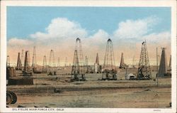 Oil Fields near Ponca City Oklahoma Postcard Postcard Postcard