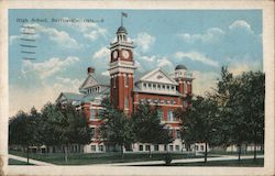 High School Building Postcard