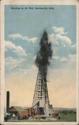 Shooting an Oil Well Bartlesville, OK Postcard Postcard Postcard