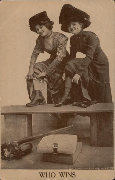 Who Wins Two Women Exposing Their Ankles on Baseball Bench