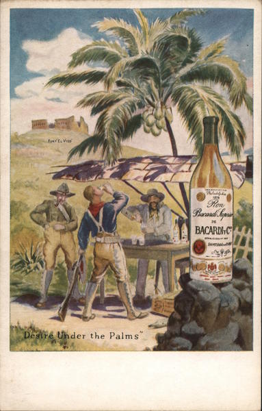 Men Drinking Bacardi Rum: Desire Under the Palms Advertising