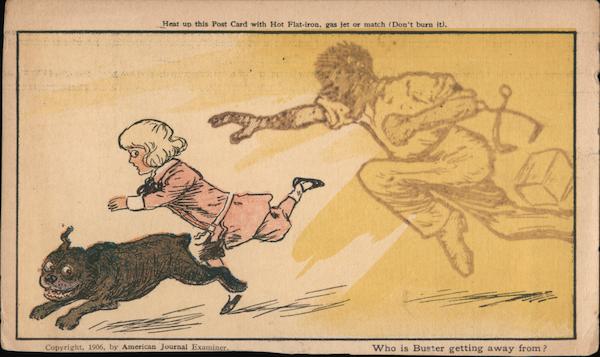 Buster Brown & Tige, Who is Buster Getting Away From? Heat Up Card to Find Out