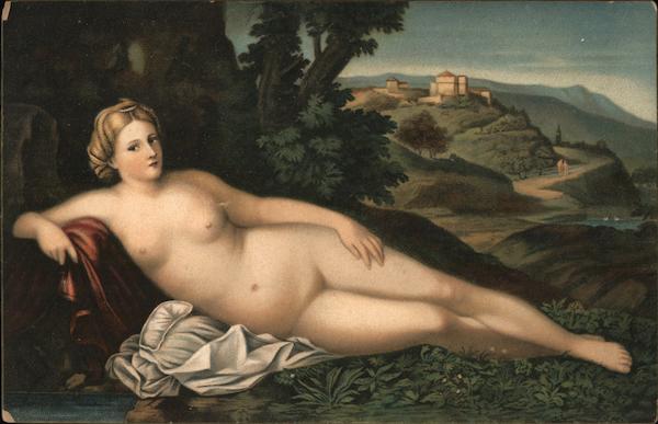 Nude Woman Lounging Risque & Nude