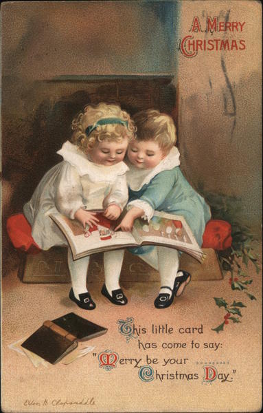 A Merry Christmas This Little Card Has Come To Say, Merry Be Your Christmas Day