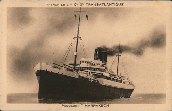 French Line C. G. Transatlantique Paquebot Marrakeck