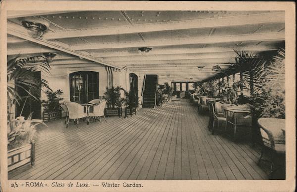 Winter Garden, Class de Luxe - On Board the S.S. Roma