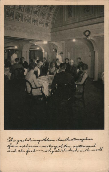 Dining Room On Board S.S. President Harding, United States Lines