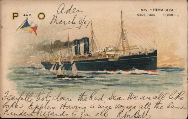 P and O S.S. Himalaya 6,898 Tons. 10,000 H.P. Steamers