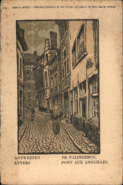 View of Antwerp - De Palingbrug Belgium Red Star Line