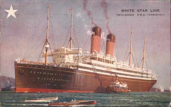 White Star Line Twin-Screw R.M.S. Adriatic Cruise Ships