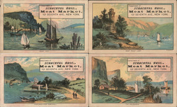 Lot of 4: Schachtel Bros. Meat Market Trade Card