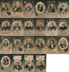 Lot of 22: Writers and Poets Greetings Postcard