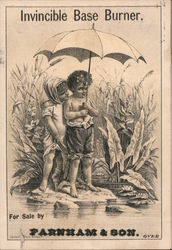 Invincible Base Burner - Perfection of Stoves: Farnham & Son Trade Card