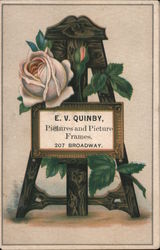 E.V. Quinby, Pictures and Picture Frames, 207 Broadway Trade Card