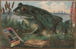 J.P. Coats' Spool Cotton Thread - Frog Trade Card