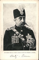 Ricordo Della Visita Dello Scia di Persia a Roma Postcard