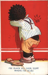 Spanking - I'se Black All Over, 'Cept Where I'se Blue! Postcard
