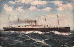 S.S. Baltic Is The Principal Vessel Of The White Star Fleet and Largest Boat In The World. Postcard