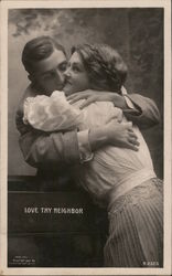 Couple Hugging Postcard