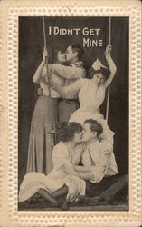 Couples Kissing with 5th Wheel Watching Postcard