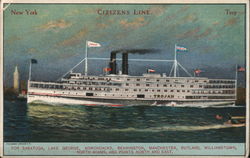 "Trojan", Citizens Line, Hudson Navigation Company Steamers Postcard Postcard Postcard