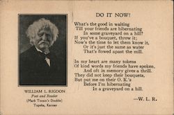 William L. Rigdon, Poet Topeka, KS Postcard Postcard Postcard