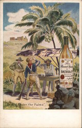 Men Drinking Bacardi Rum: Desire Under the Palms Postcard