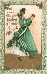 Peel a Pratie With Your Thumbnail in Honour of St. Patrick Postcard