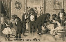 Try...Watson's Cough Drops - Monkeys Postcard