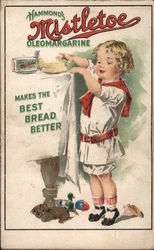 Hammond's Mistletoe Oleomargarine Makes The Best Bread Better Postcard