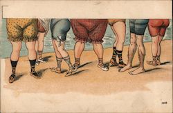 Variety of Legs and Fashion on the Beach Postcard