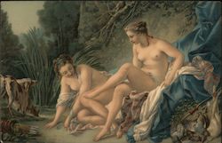 Bathing Diana painting Postcard