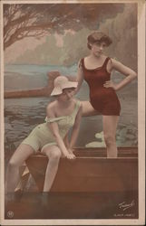 Two Women in Bathing Costumes Postcard