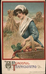 A Peaceful Thanksgiving Women Samuel L. Schmucker Postcard Postcard Postcard
