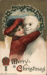 Merry Christmas Snowmen Samuel L. Schmucker Postcard Postcard Postcard