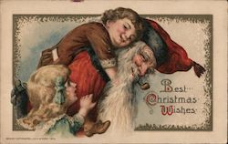 Best Christmas Wishes Santa Claus Samuel L. Schmucker Postcard Postcard Postcard