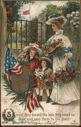 Since They Kissed The Lads They Loved So Dear And Sent Them To The Front Postcard