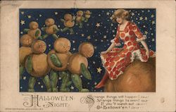 Hallowe'en Night Strange Things Will Happen! Strange Things Be Seen! If You'll Watch Out On Hallowe'en Halloween Samuel L. Schmu Postcard