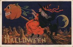 Hallowe'en Halloween Postcard Postcard Postcard