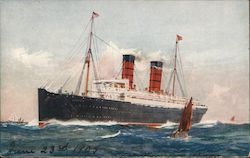 Cunard R.M.S. Lucania Postcard