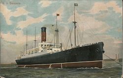 S.S. Saxonia Postcard