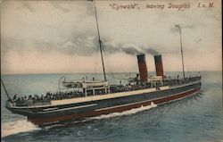 "Tynwald" Leaving Douglas. I.o.M. Postcard
