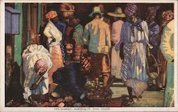 The Market Martinique, West Indies Caribbean Islands Postcard Postcard Postcard