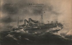 Re D'Italia in Cativo Tempo - Ricordo Postcard
