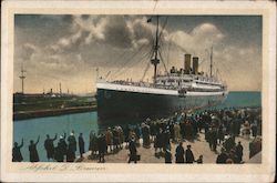 Abfahrt D. Bremen Nordd. Lloyd, Bremen 10826 Br.-Reg.-Tons Lange 166,10 m Breite: 18,30 m, Tiefe: 12 m. Postcard